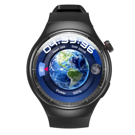 montre intelligente carte SIM 1.43 ''ronde AMOLED 2GB + 16GB surveillance de la fréquence cardiaque GPS sommeil Tracker