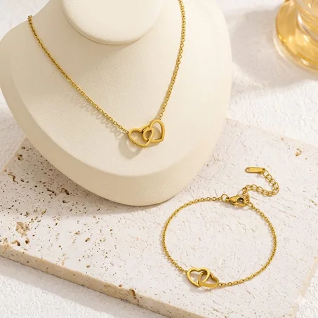 Collier Masque Superposé – Plaqué Or 18K – Collection 2025