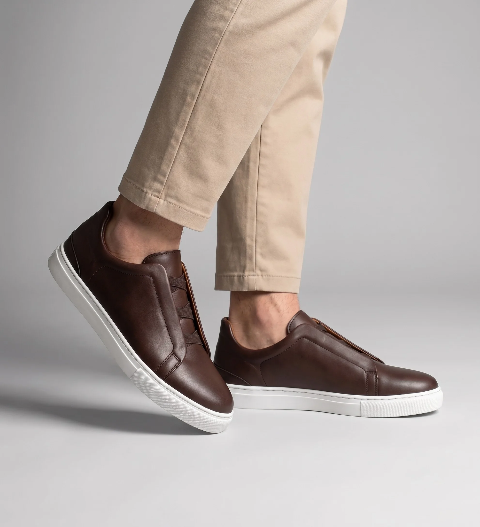 AISE — Sneaker Cuir Slip-On Élastique