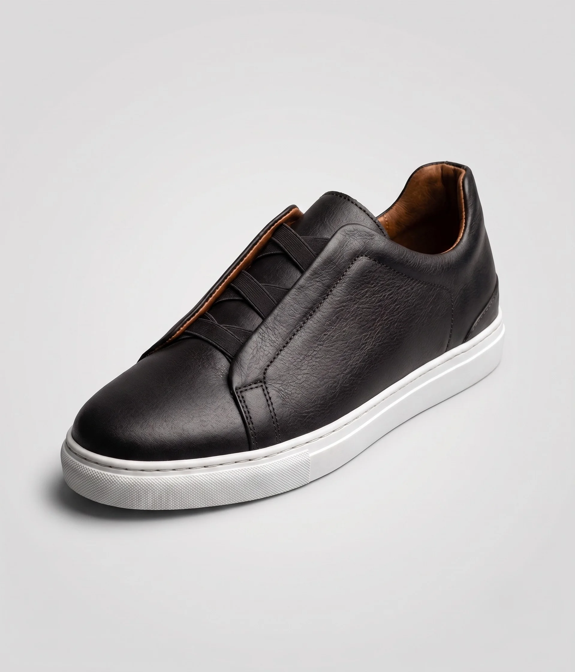 AISE — Sneaker Cuir Slip-On Élastique