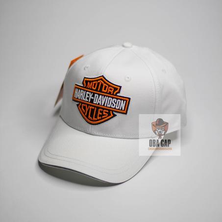 Casquette blanche avec logo Harley Davidson  🏍️