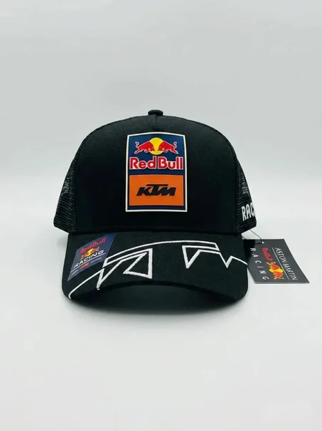 Red Bull KTM Racing Trucker Cap – Black Adjustable Snapback