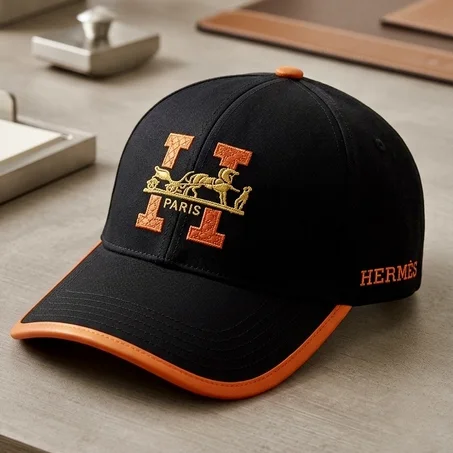 Casquette hermes logo matrouze orange