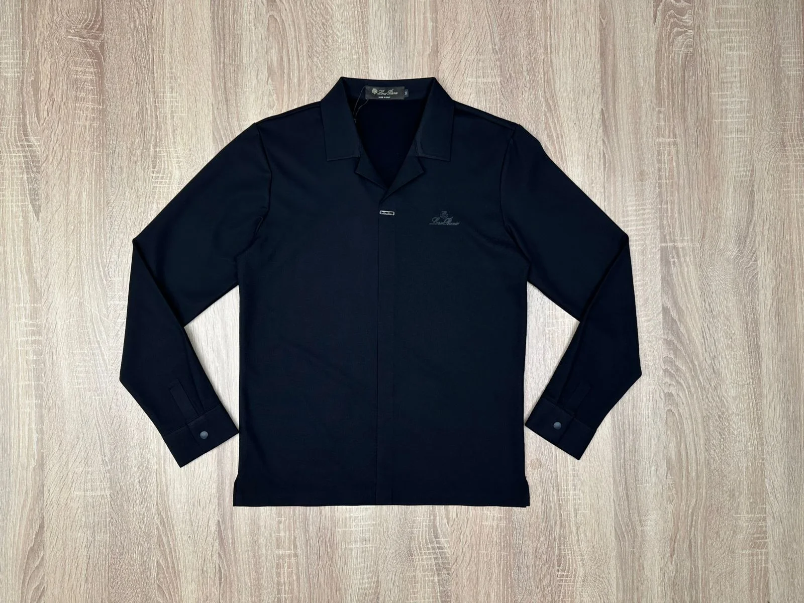 POLO COL VESTE LORO PIANA NOIR