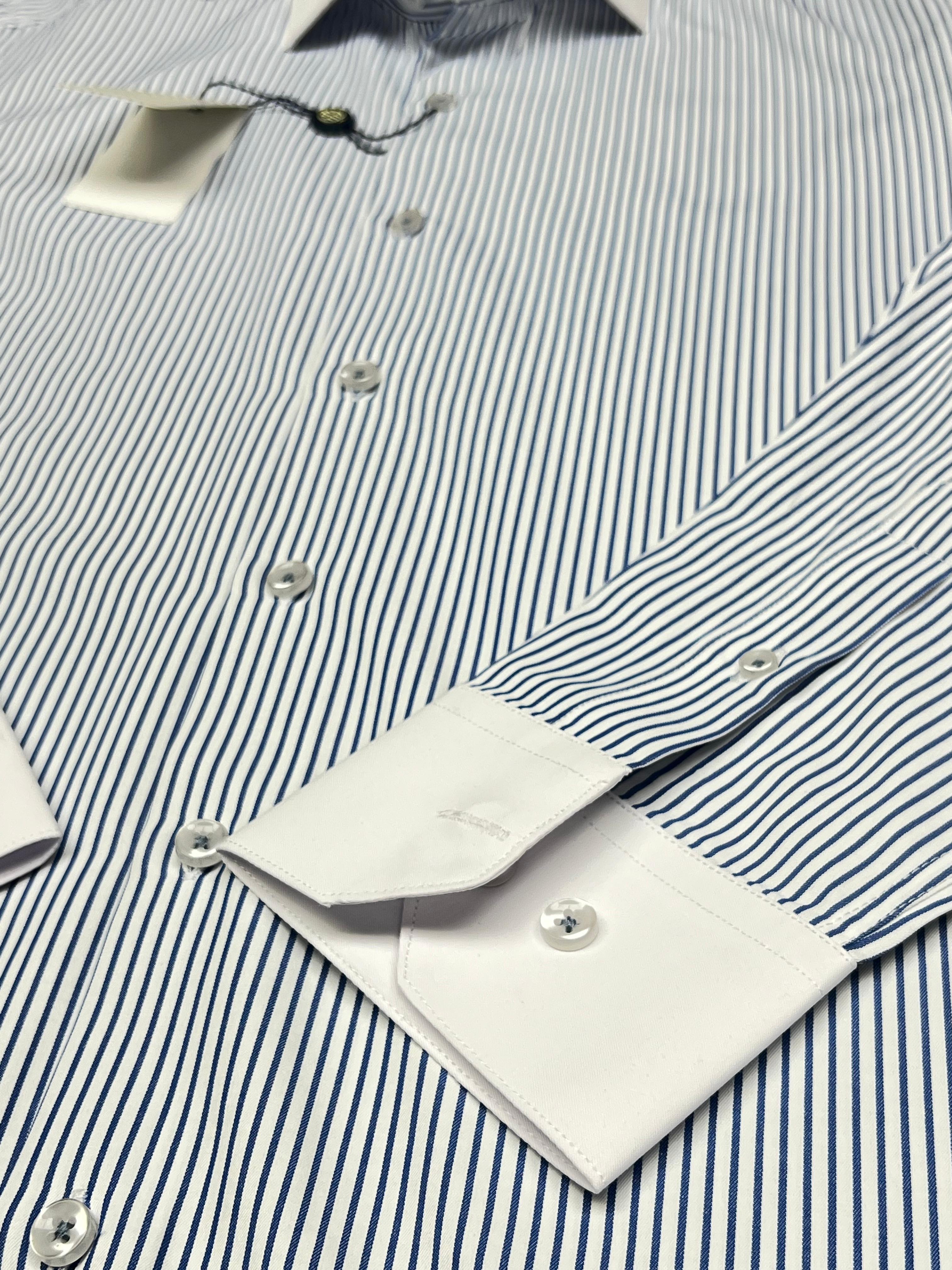 CHEMISE GIOTELLI RAYEE BLEU