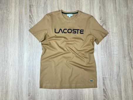 T-SHIRT LACOSTE BEIGE CAMEL