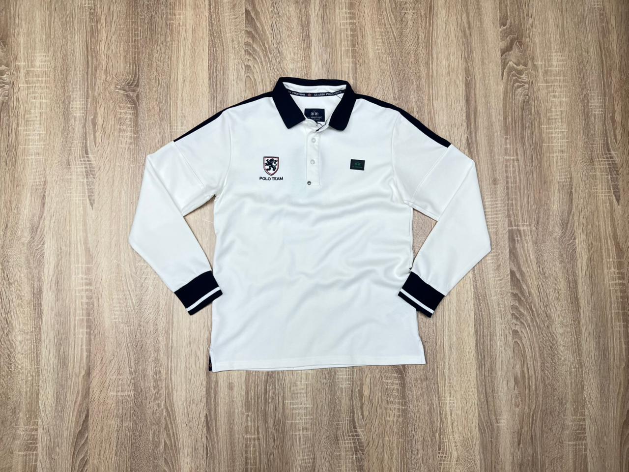 POLO LA MARTINA TEAM BLANC