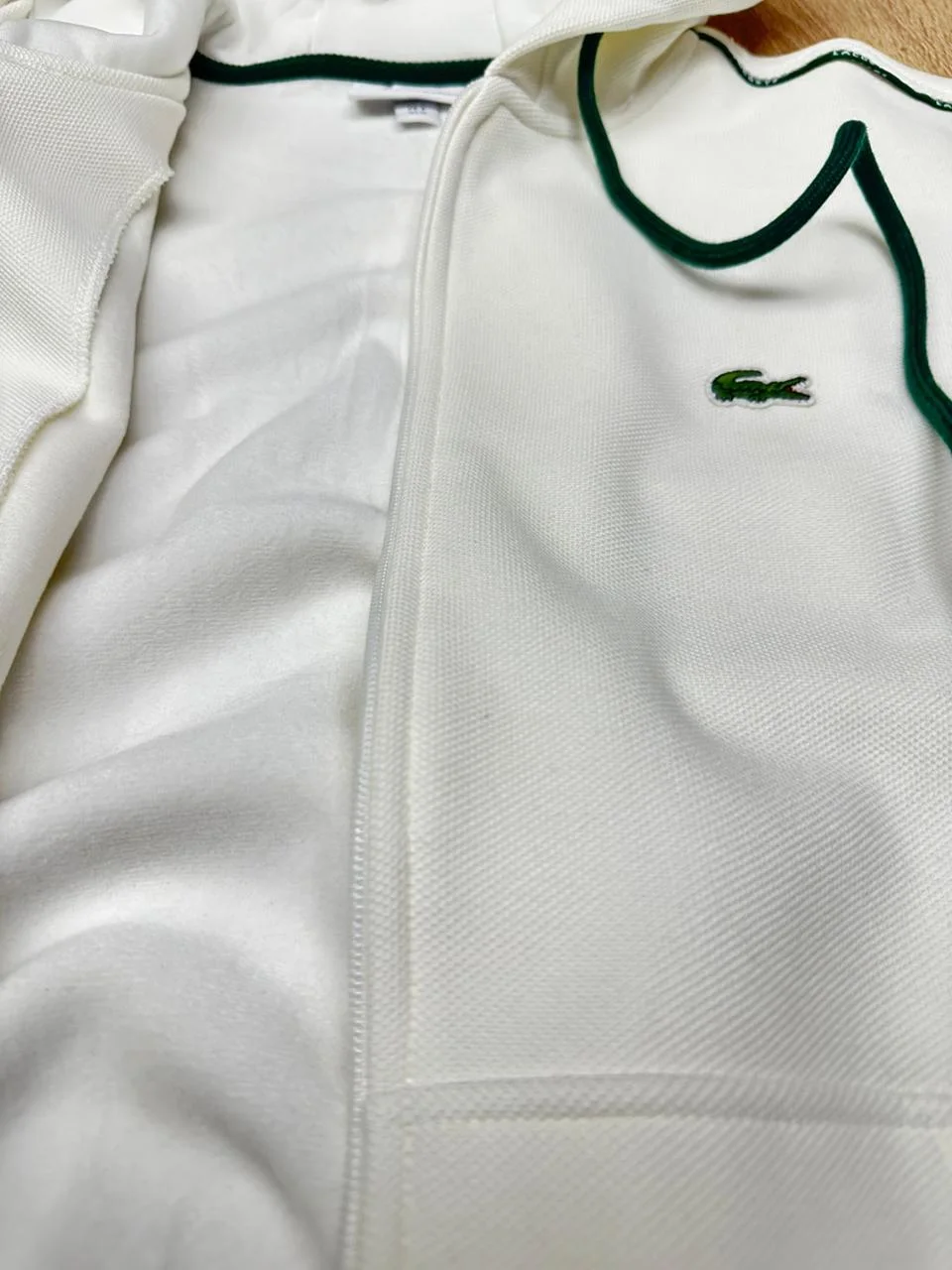 SURVETTE LACOSTE AVEC CAPUCH NV BLANC/VERT