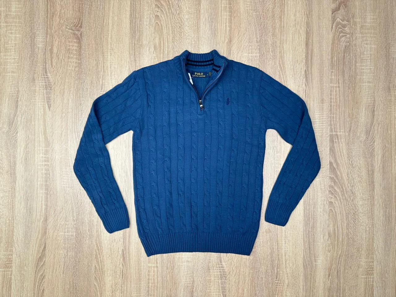 PULL RALPH LAUREN AVEC ZIPPE BLEU