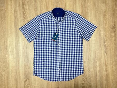 CHEMISE PIERRE CARDIN GRAND CARREAUX BLEU