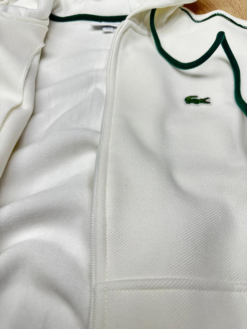 SURVETTE LACOSTE AVEC CAPUCH NV BLANC/MARINE