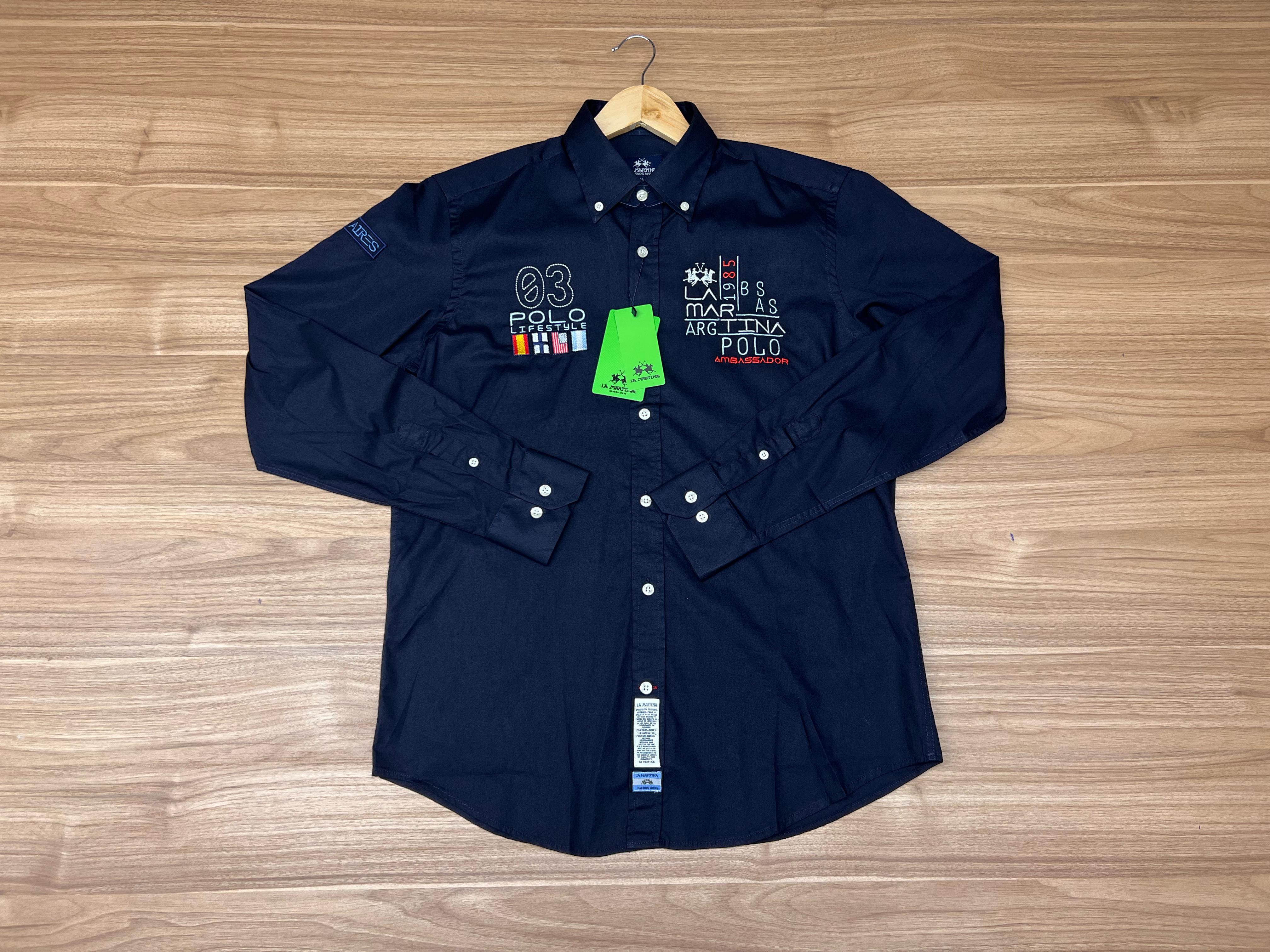 CHEMISE LA MARTINA LIFE STYLE BLEU MARINE