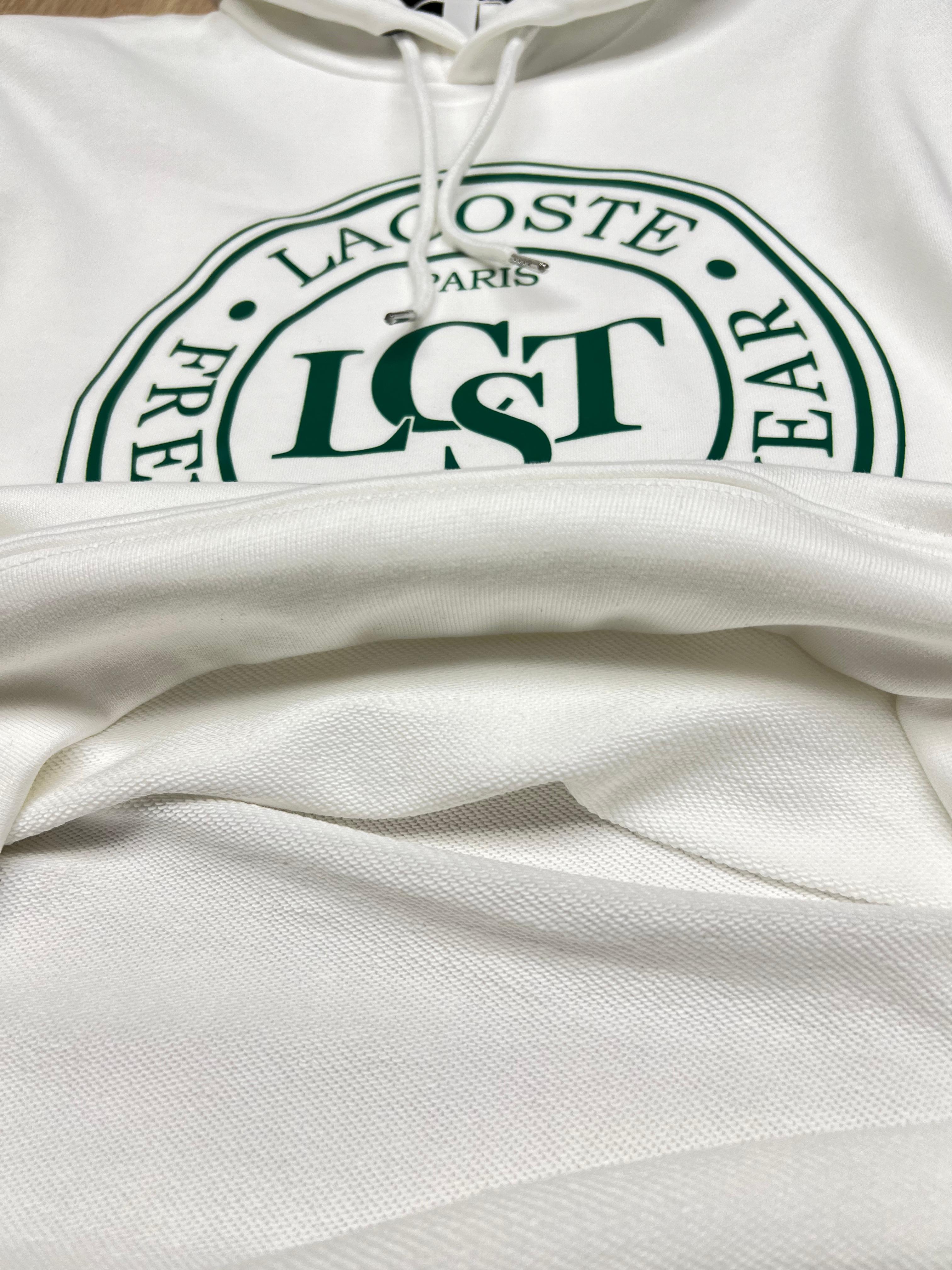 SWEET AVEC CAPUCHE LACOSTE BLANC