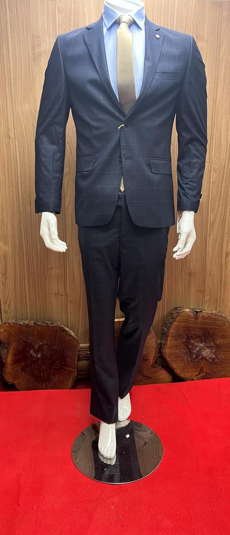 COSTUME RAYÉ BLEU MARINE
