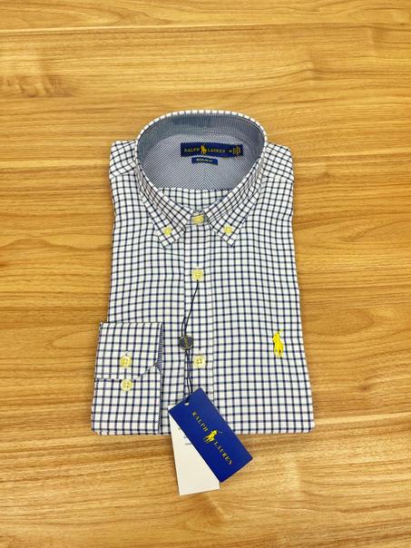 Chemise Ralph Carreaux Bleu Marine