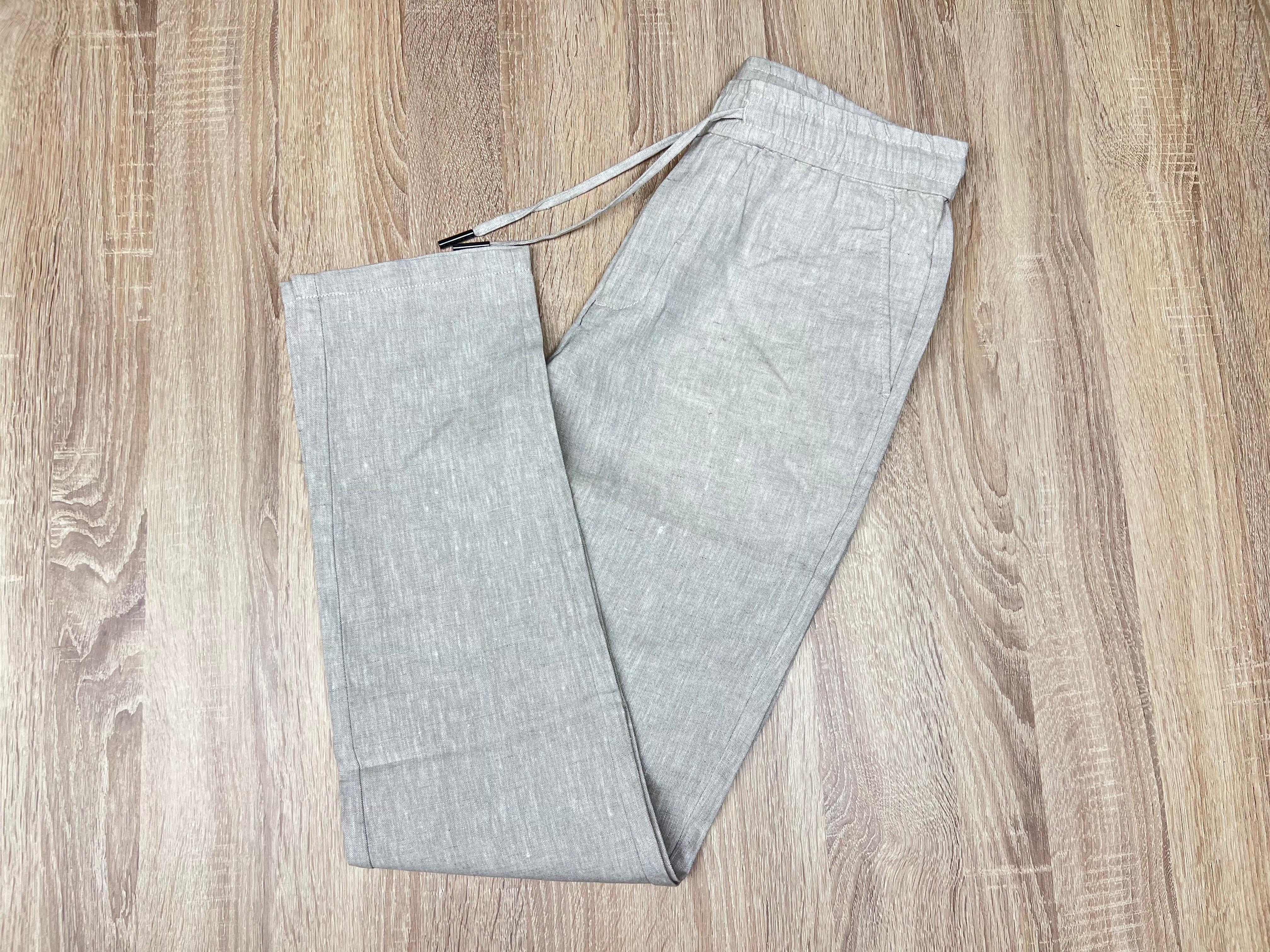 PONTALON EN LIN ZEGNA BEIGE