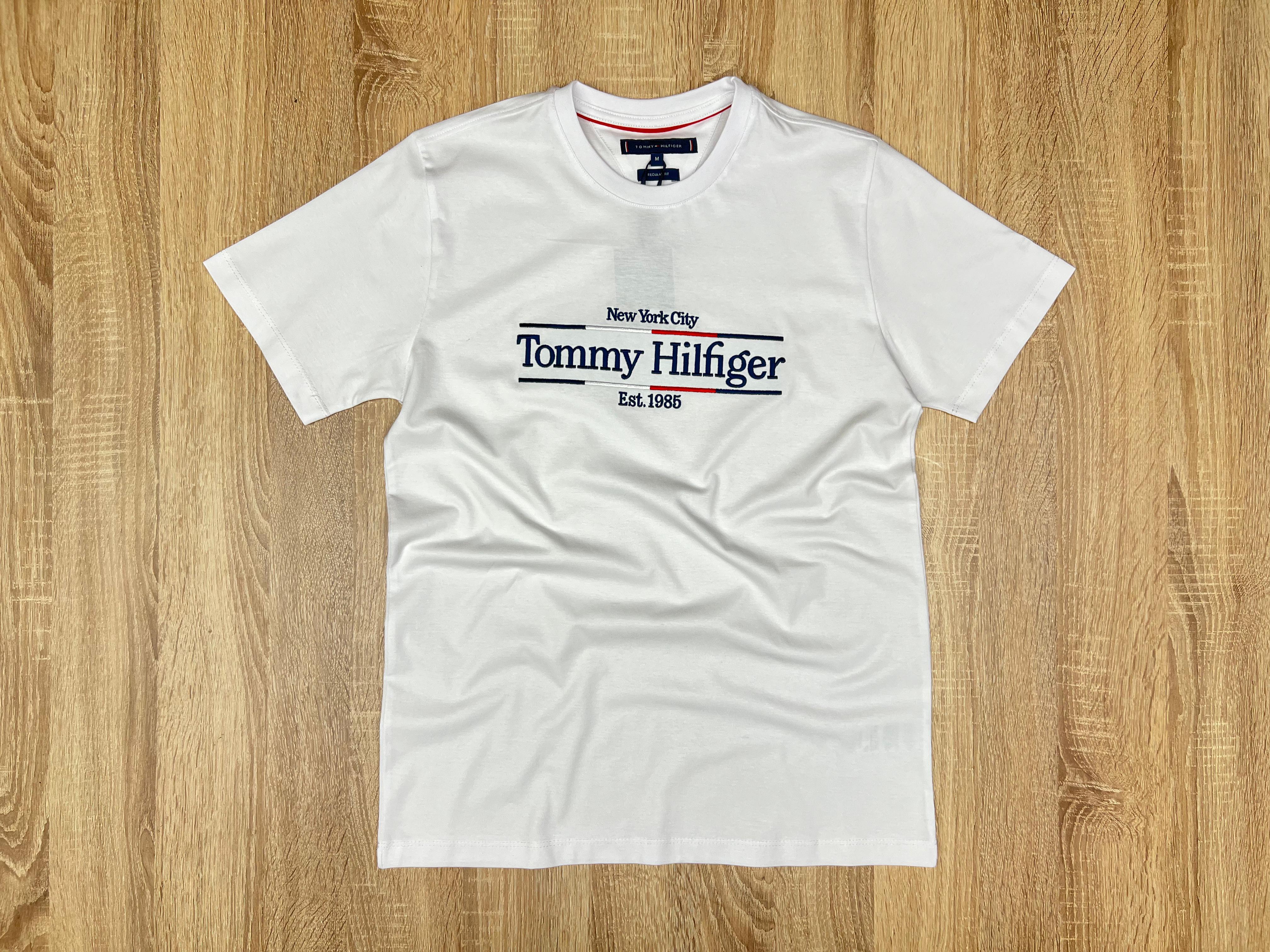 T-SHIRT TOMMY EST 1985 BLANC