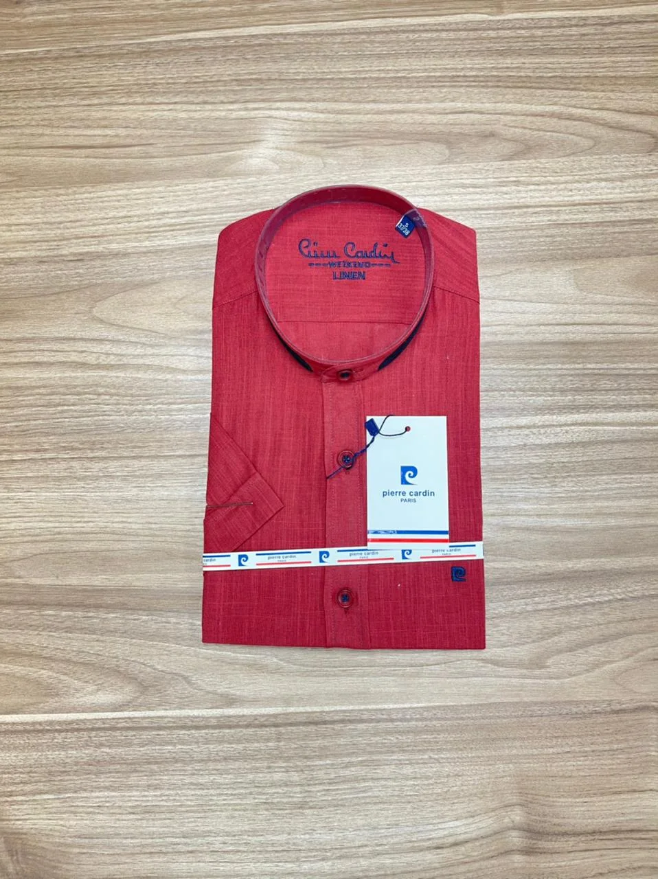 Chemise Demi Manche Pierre Cardin Bordeaux