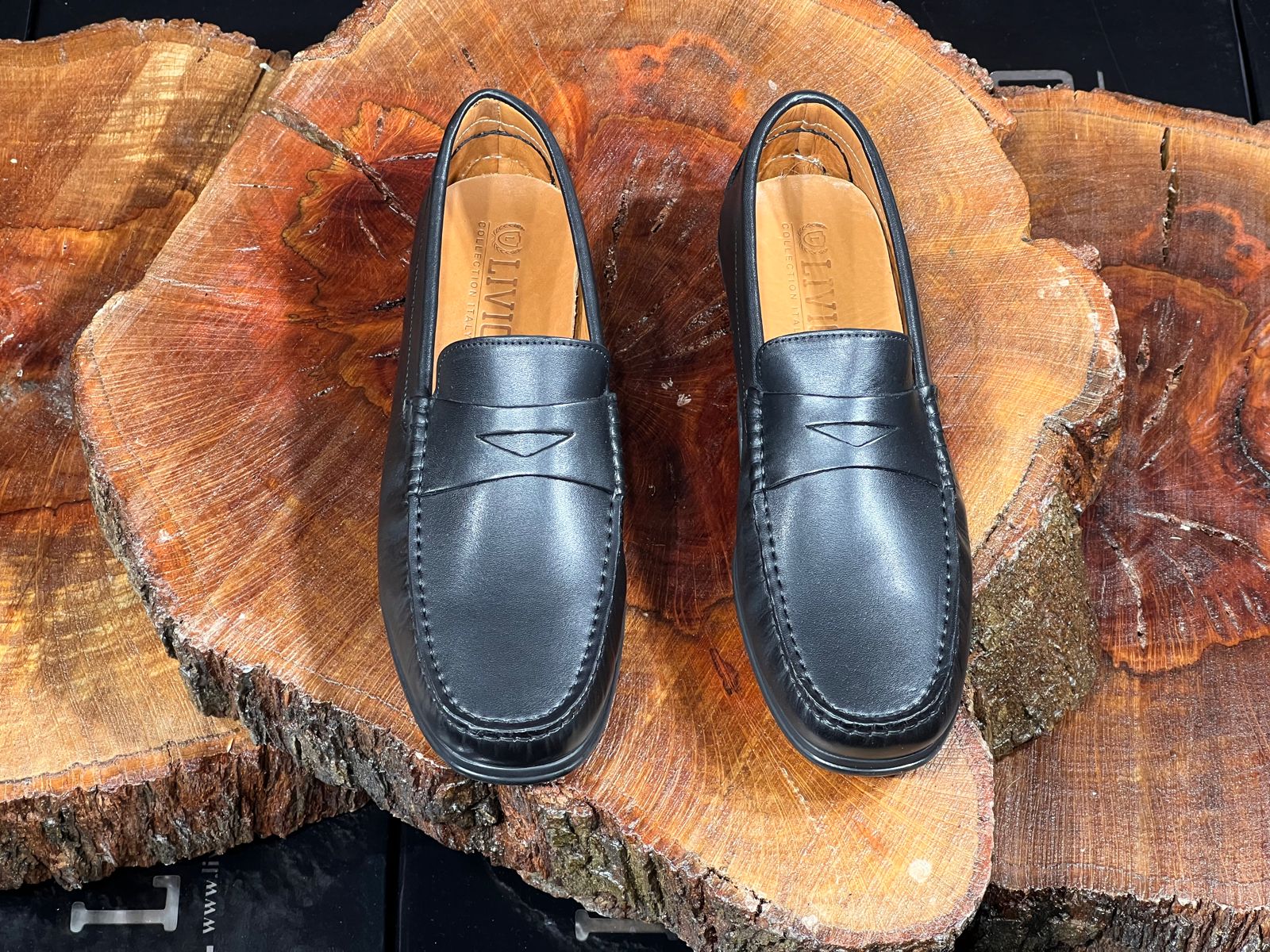 Mocassin cuir noir intérieur cuir