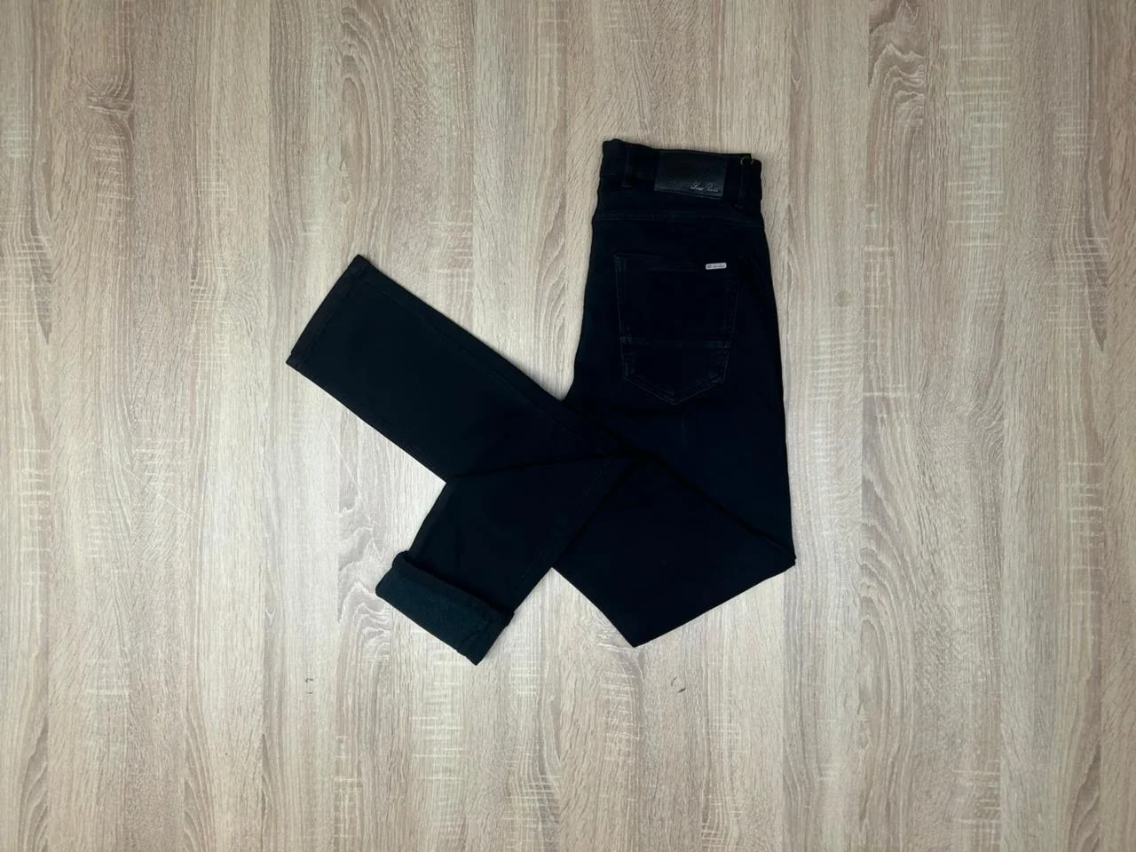 JEANS DOUBLE LORO PIANA BLEU PETROL