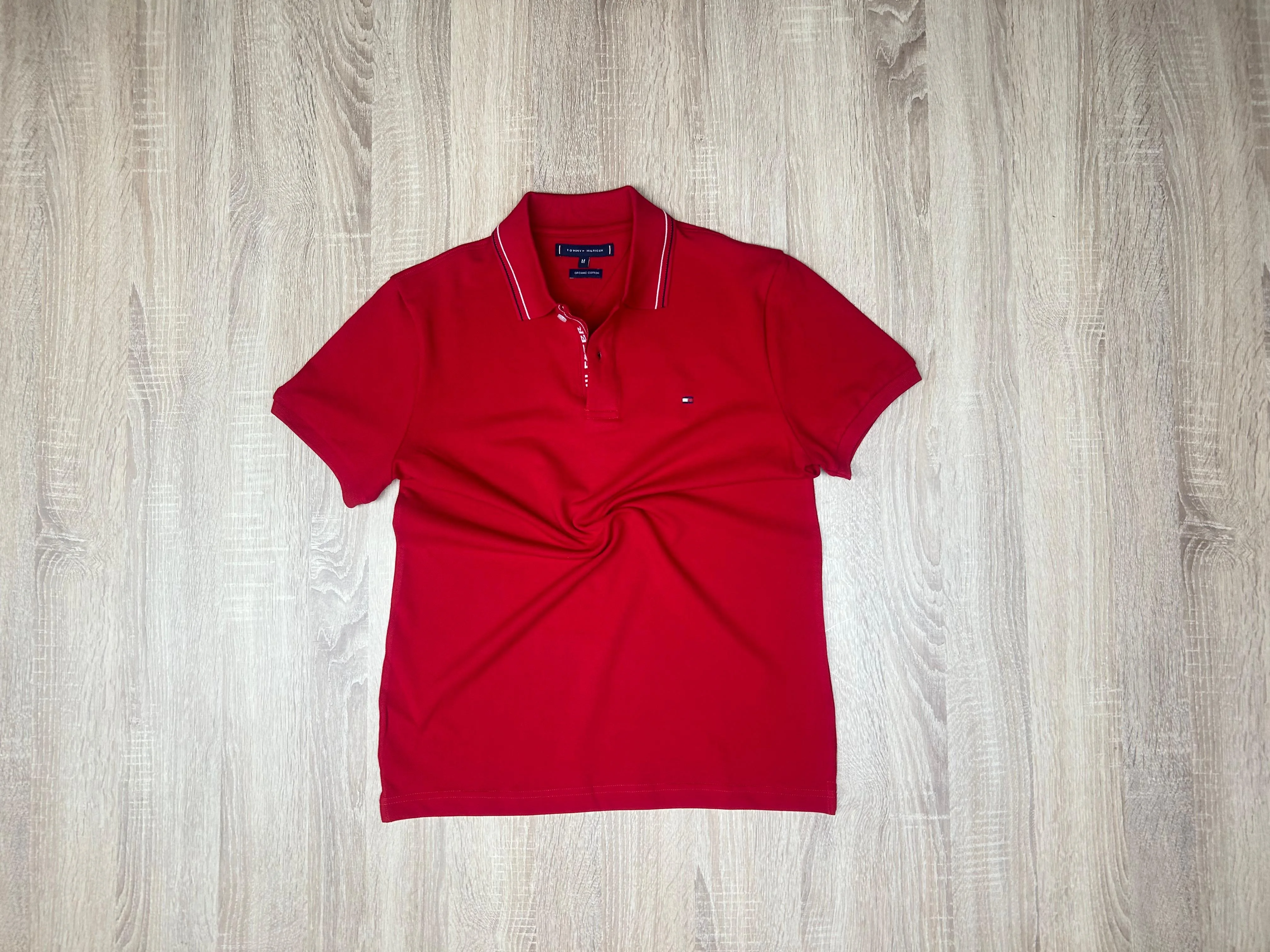 POLO TOMMY SIMPLE ROUGE