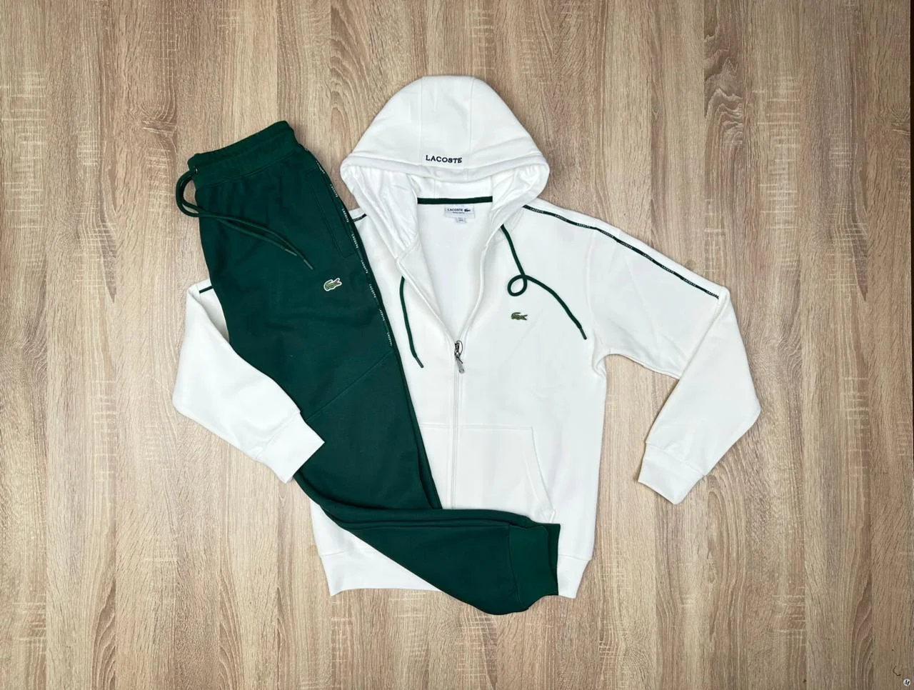SURVETTE LACOSTE AVEC CAPUCH NV BLANC/VERT