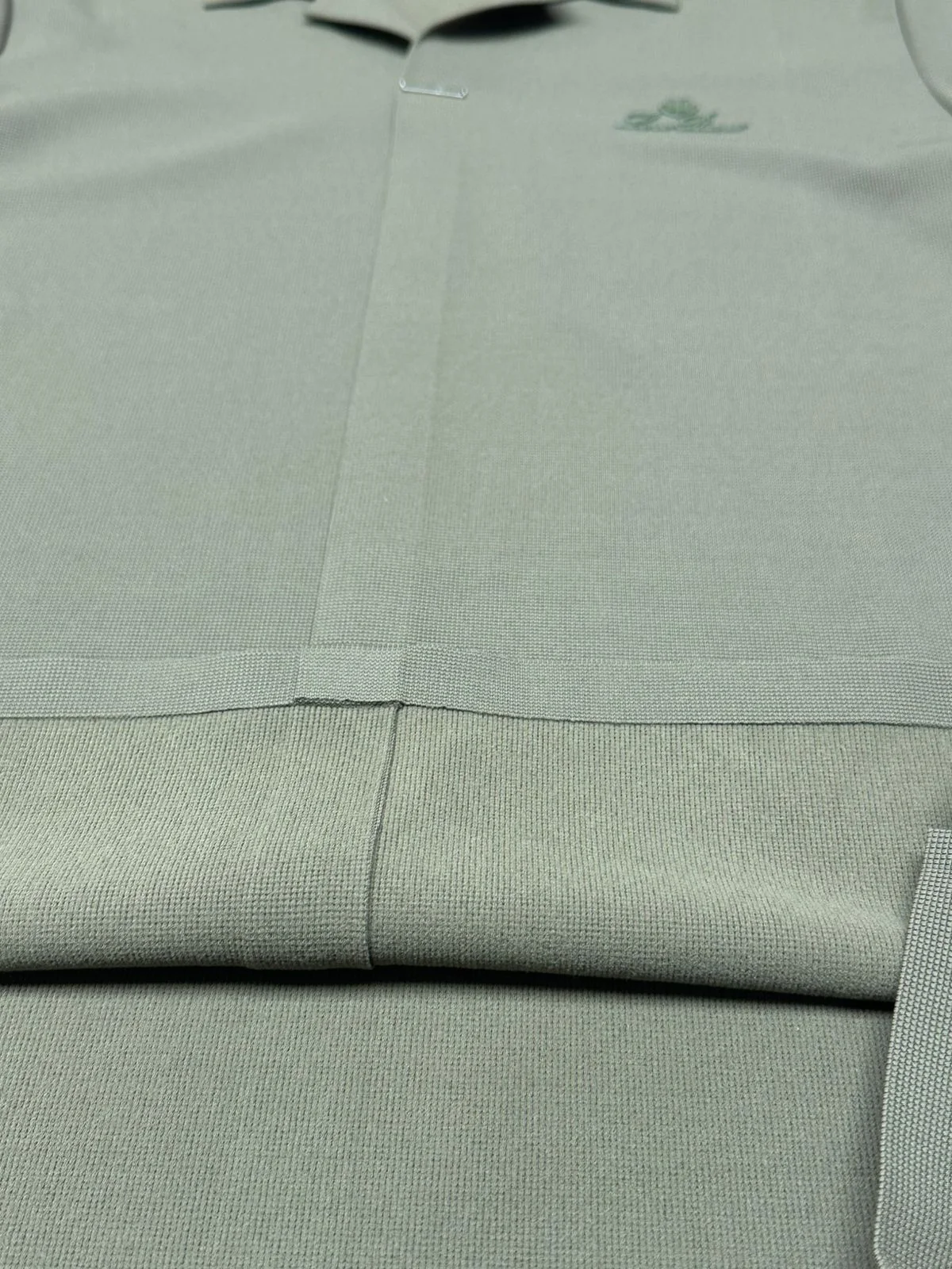 POLO COL VESTE LORO PIANA VERT MILITAIRE