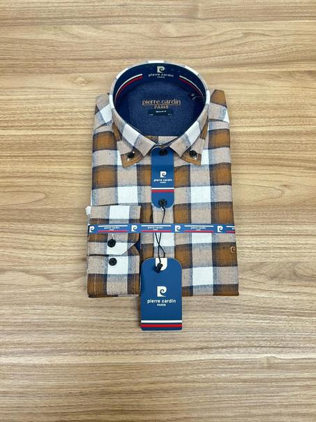 Chemise Pierre Cardin Grande Carreaux Jaune