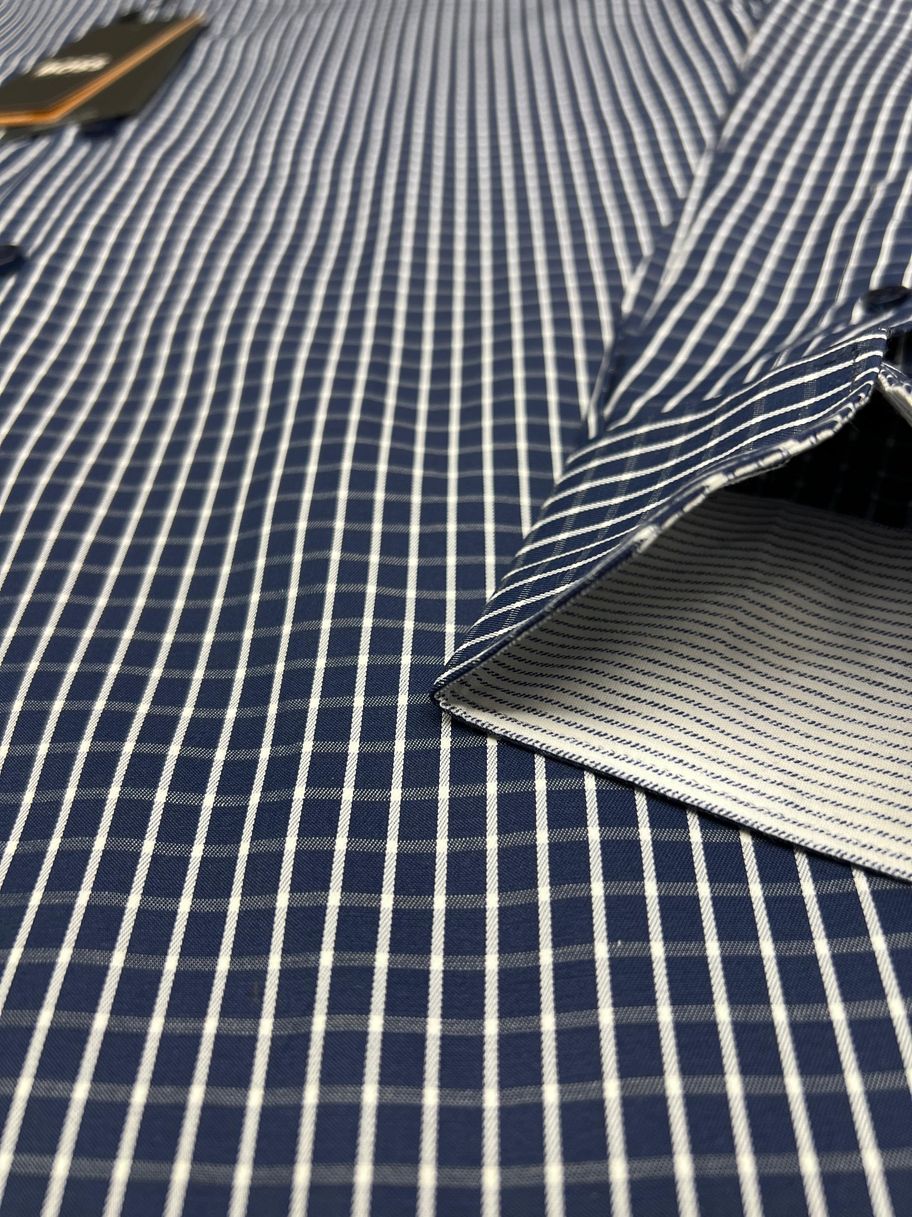 CHEMISE BOSS CARREAUX BLEU MARINE