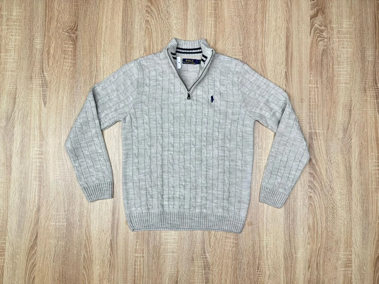 PULL RALPH LAUREN AVEC ZIPPE BEIGE
