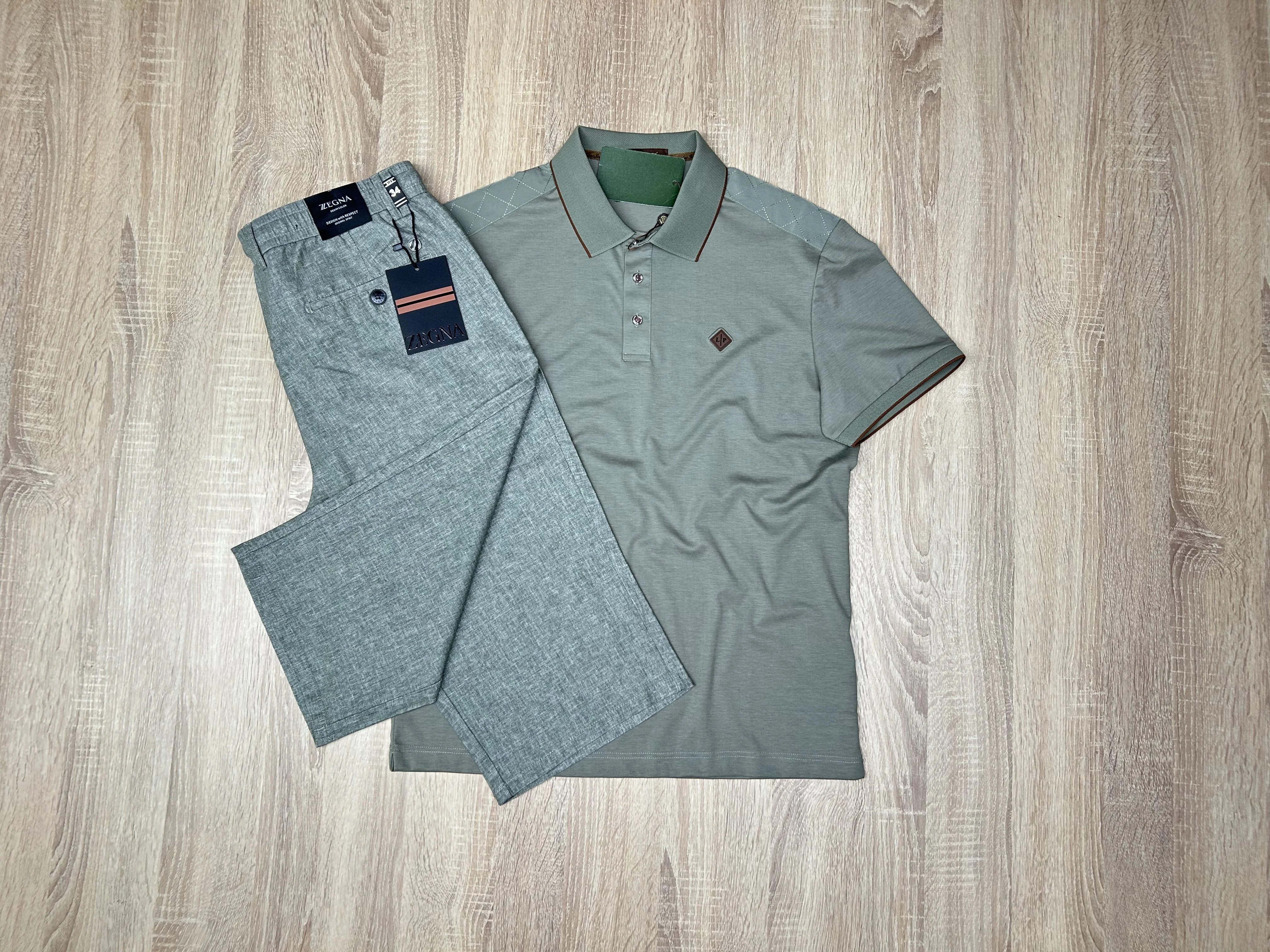 ENSEMBLE POLO VERT-PANTACOURT