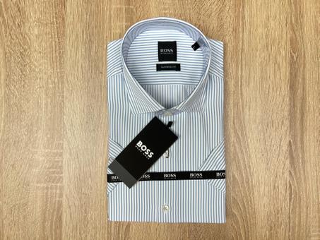 Chemise Demi Manche Boss Petit Raille Bleu Ciel