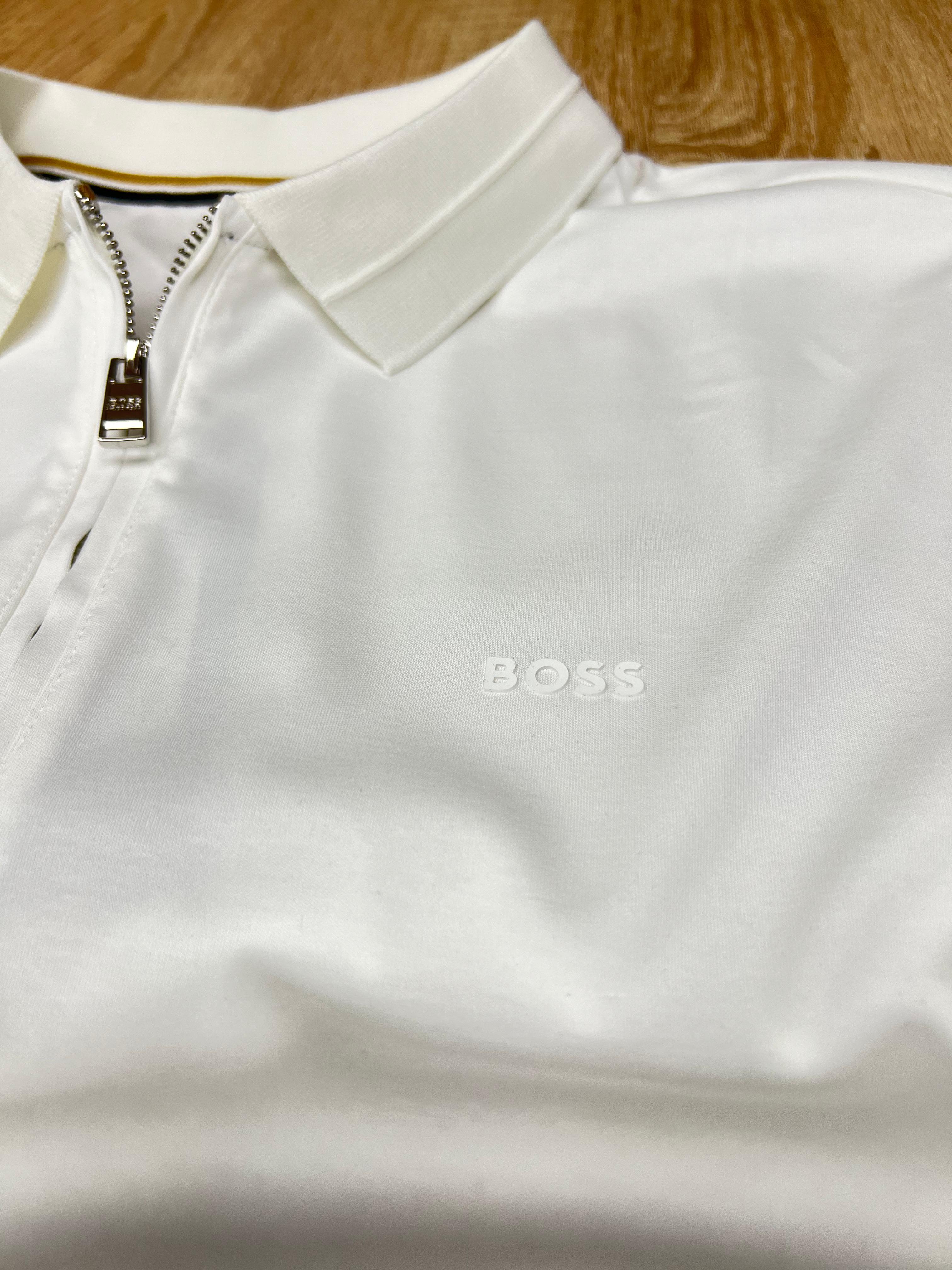 POLO BOSS AVEC ZIPPE BEIGE