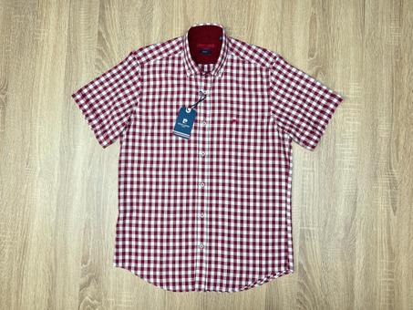 CHEMISE PIERRE CARDIN GRAND CARREAUX ROUGE