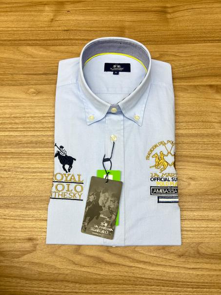 CHEMISE LA MARTINA POLO NV BLEU CIEL