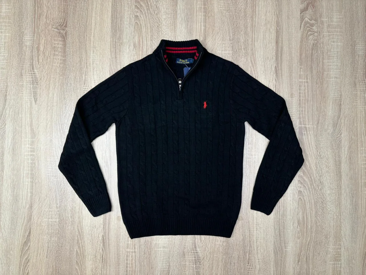 PULL RALPH LAUREN AVEC ZIPPE NOIR