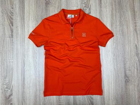POLO HERMES AVEC ZIPPE ORANGE