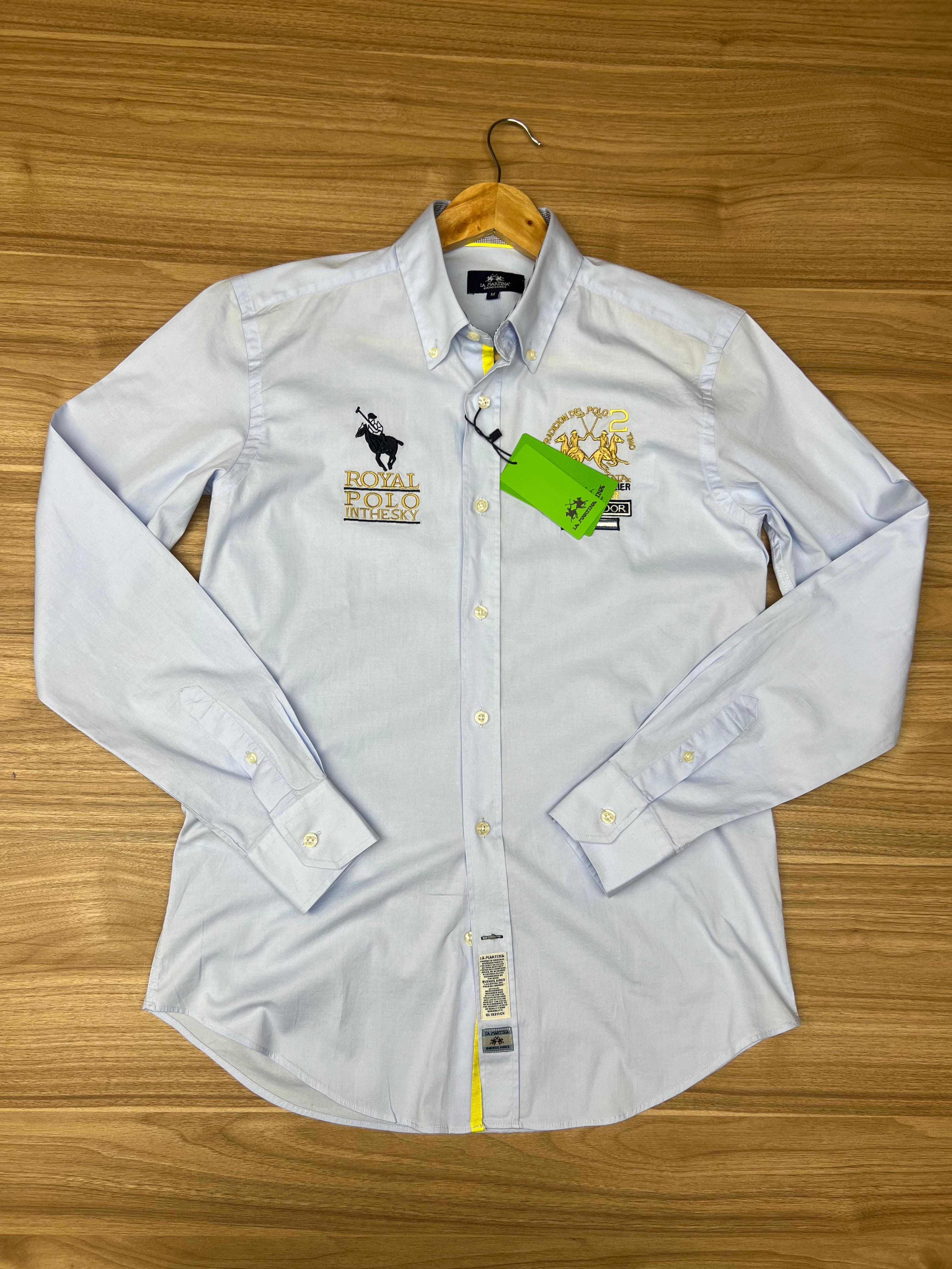 CHEMISE LA MARTINA POLO NV BLEU CIEL