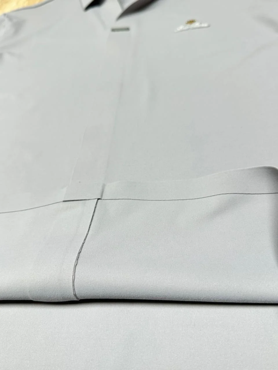 POLO COL CHEMISE LORO PIANA GRIS CLAIR