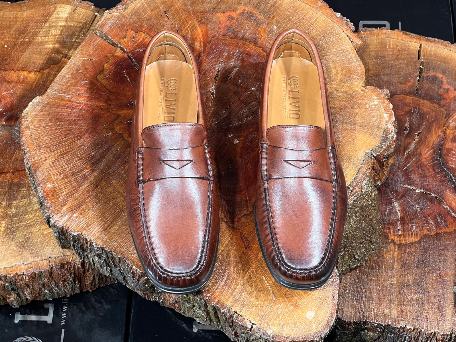 Mocassin cuir marron intérieur cuir