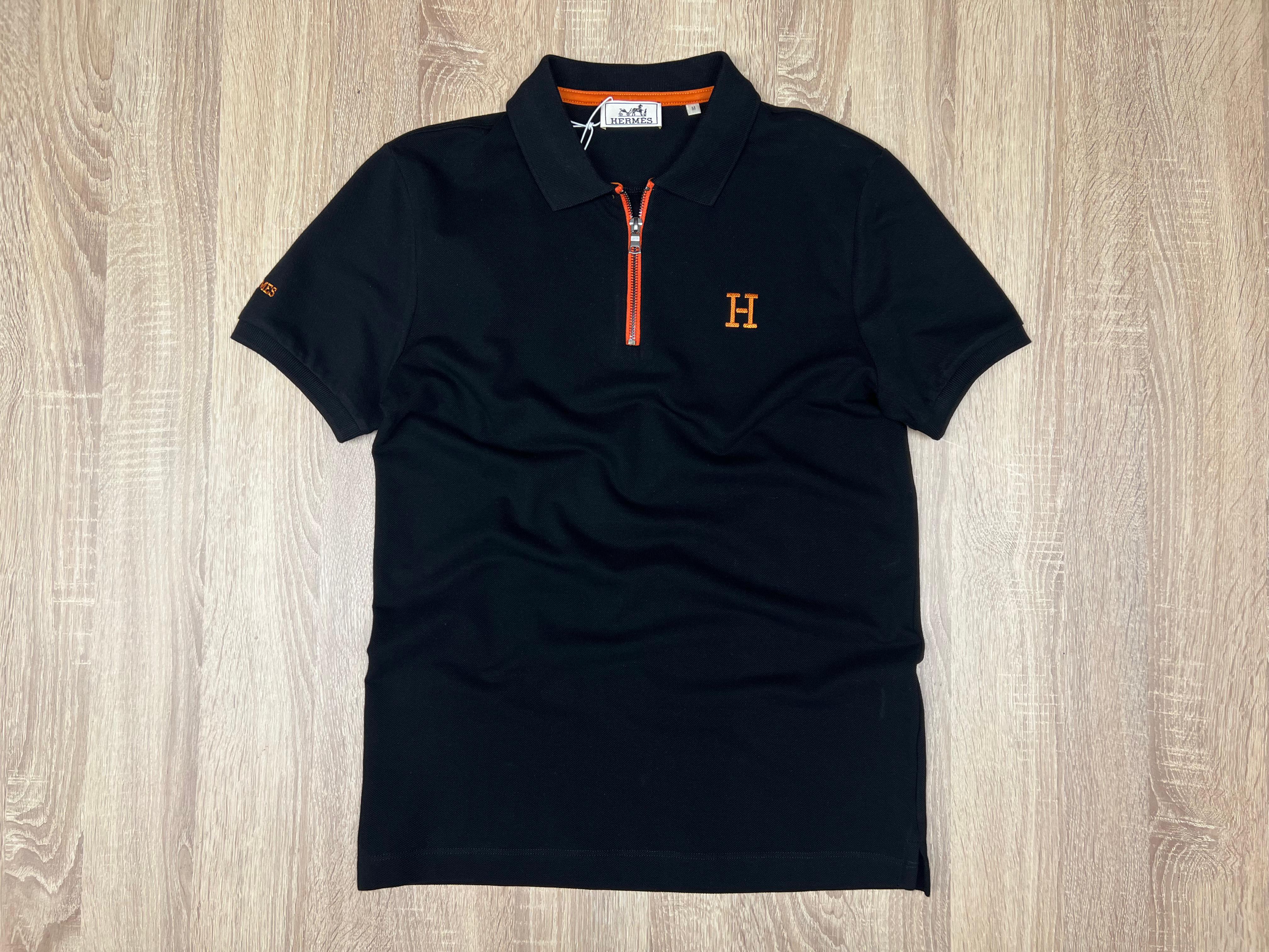 POLO HERMES AVEC ZIPPE NOIR