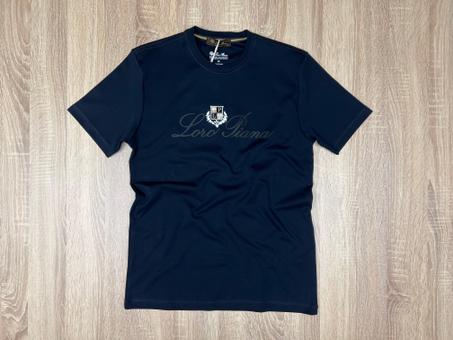 T-SHIRT LORO PIANA BLEU MARINE