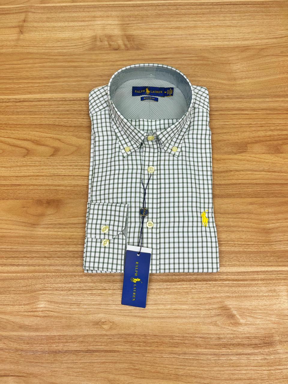 Chemise Ralph Carreaux Vert