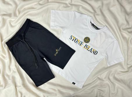ENSEMBLE ENFANT STONE ISLAND BLANC