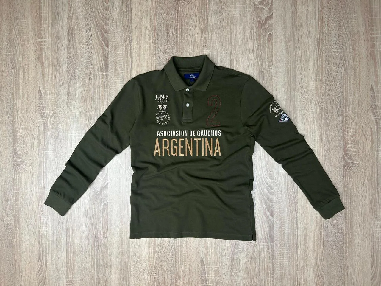 POLO LA MARTINA 2 OFFICIEL VERT MILITAIRE