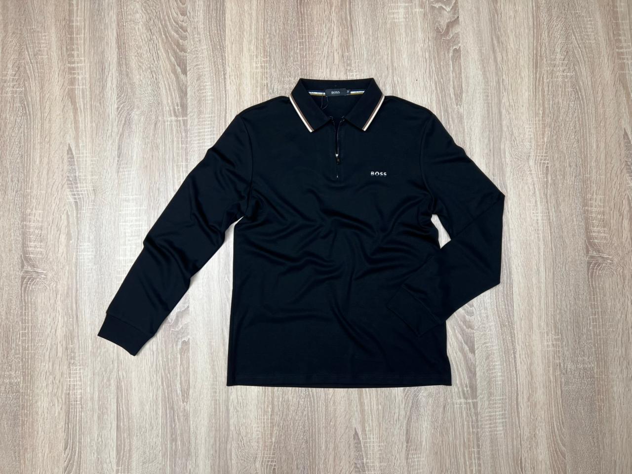 POLO BOSS AVEC ZIPPE NOIR