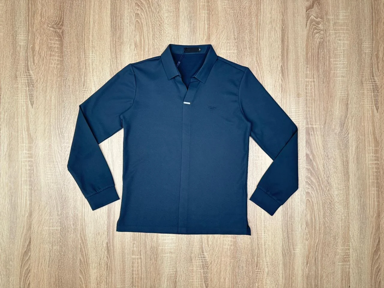 POLO COL CHEMISE PRADA VERT CANARE FONCE