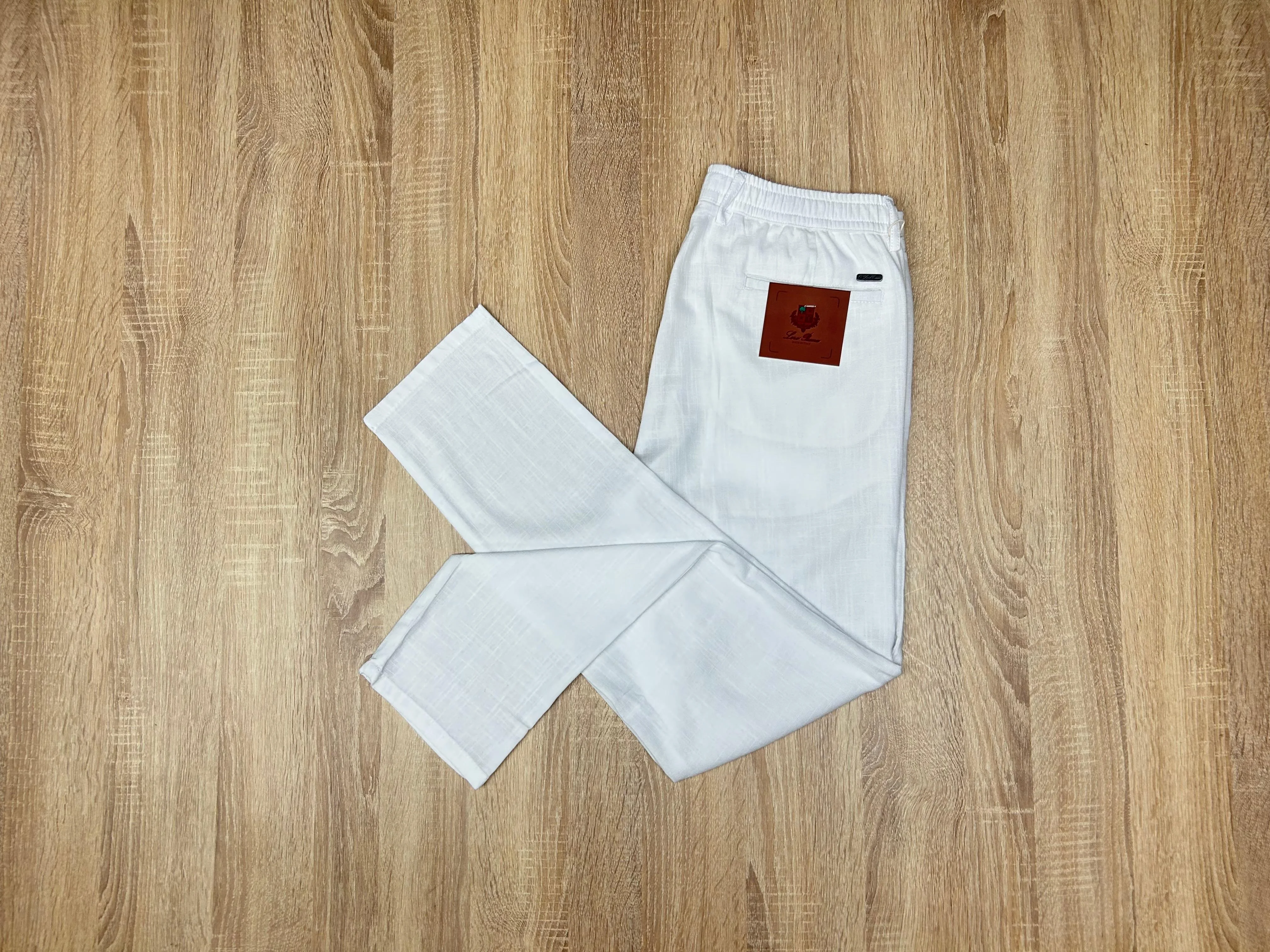 PANTALON LE LIN LORO PIANA BLANC