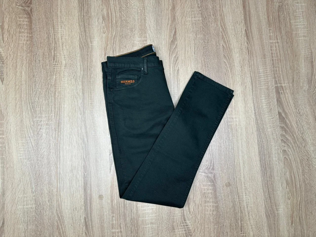 PANTALON HERMES LA TOILE NV VERT MILITAIRE