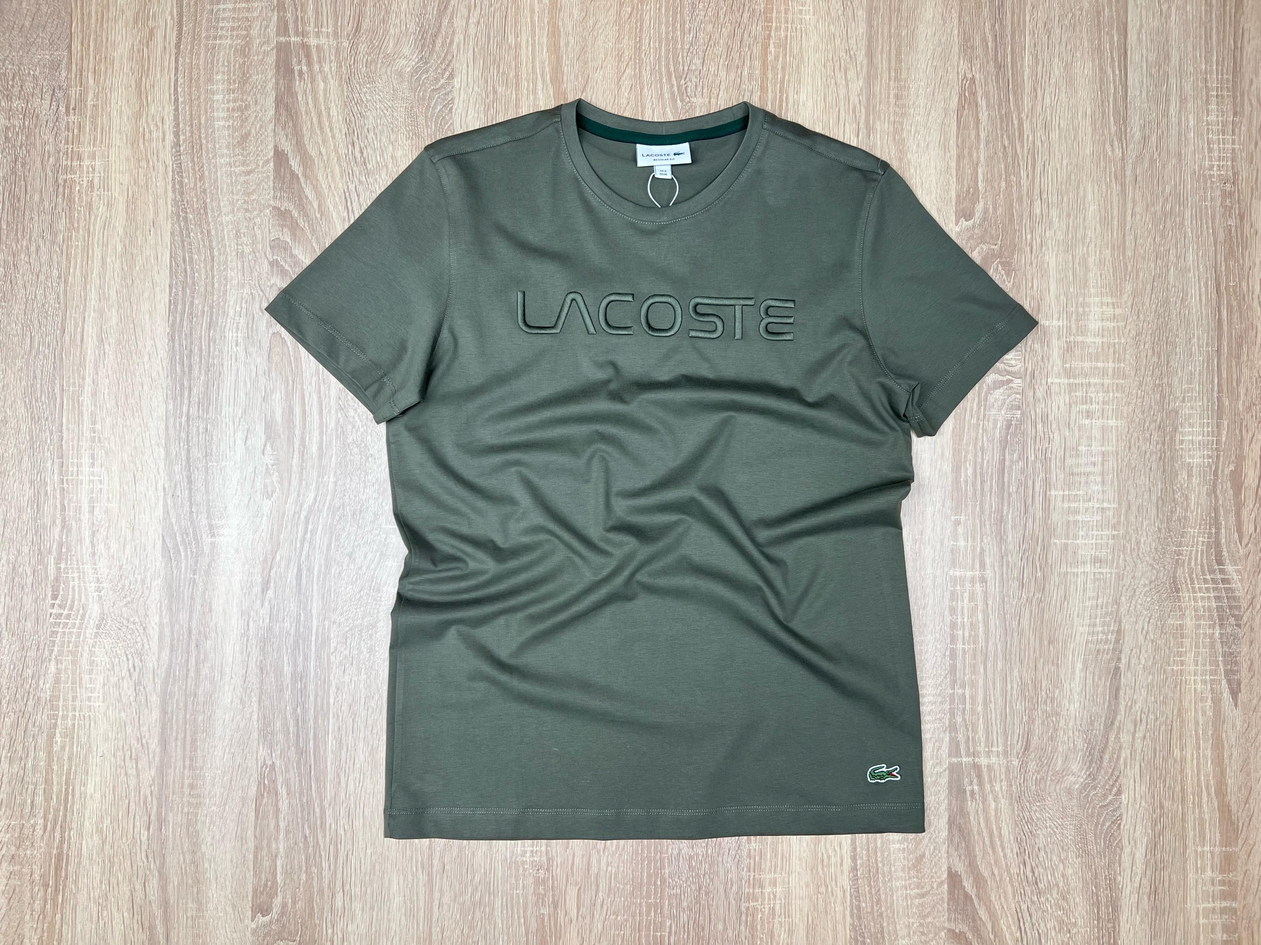 T-SHIRT LACOSTE VERT MILITAIRE